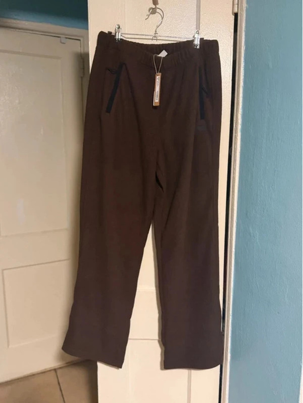 Skims Fleece Lounge Straight Leg Sweatpants NWT Small Cocoa